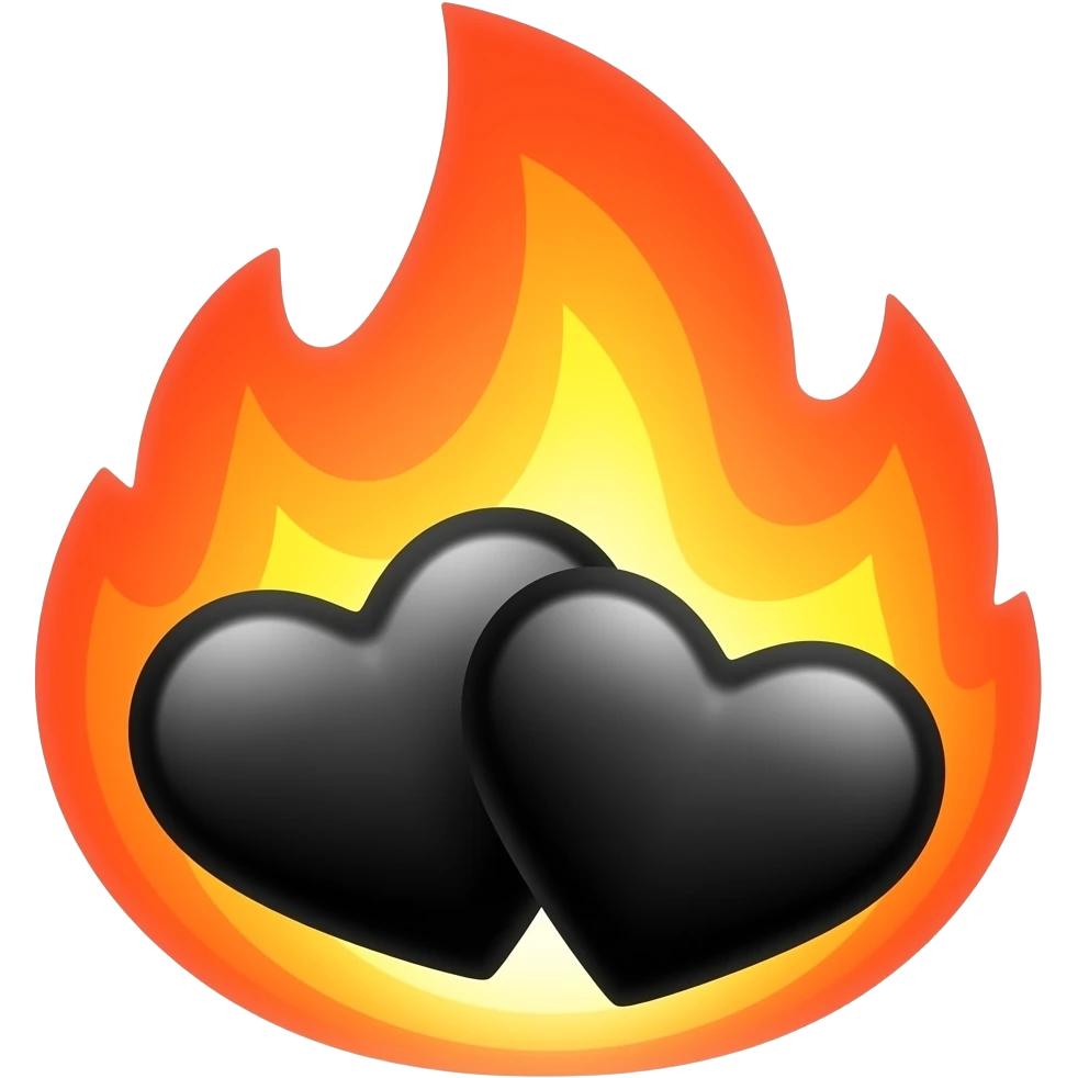 🖤🔥🖤 emoji