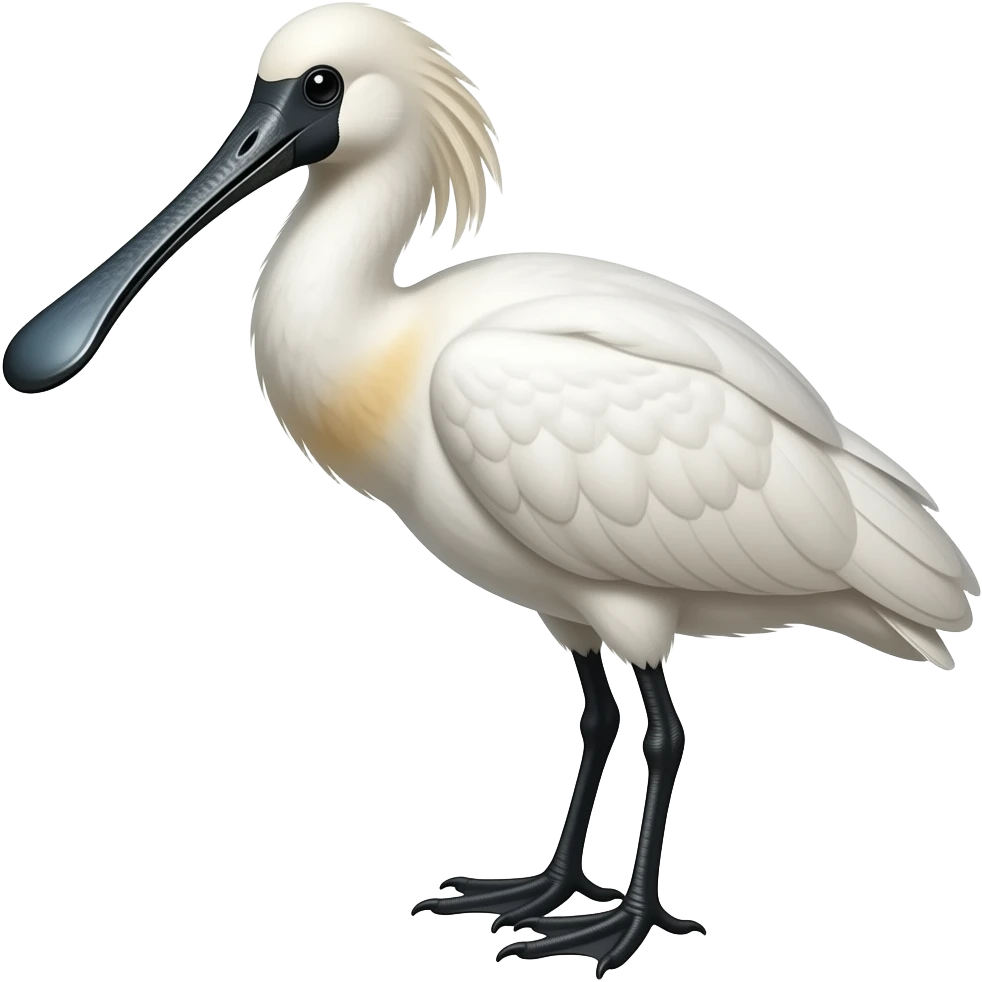 Black beacked spoonbill emoji