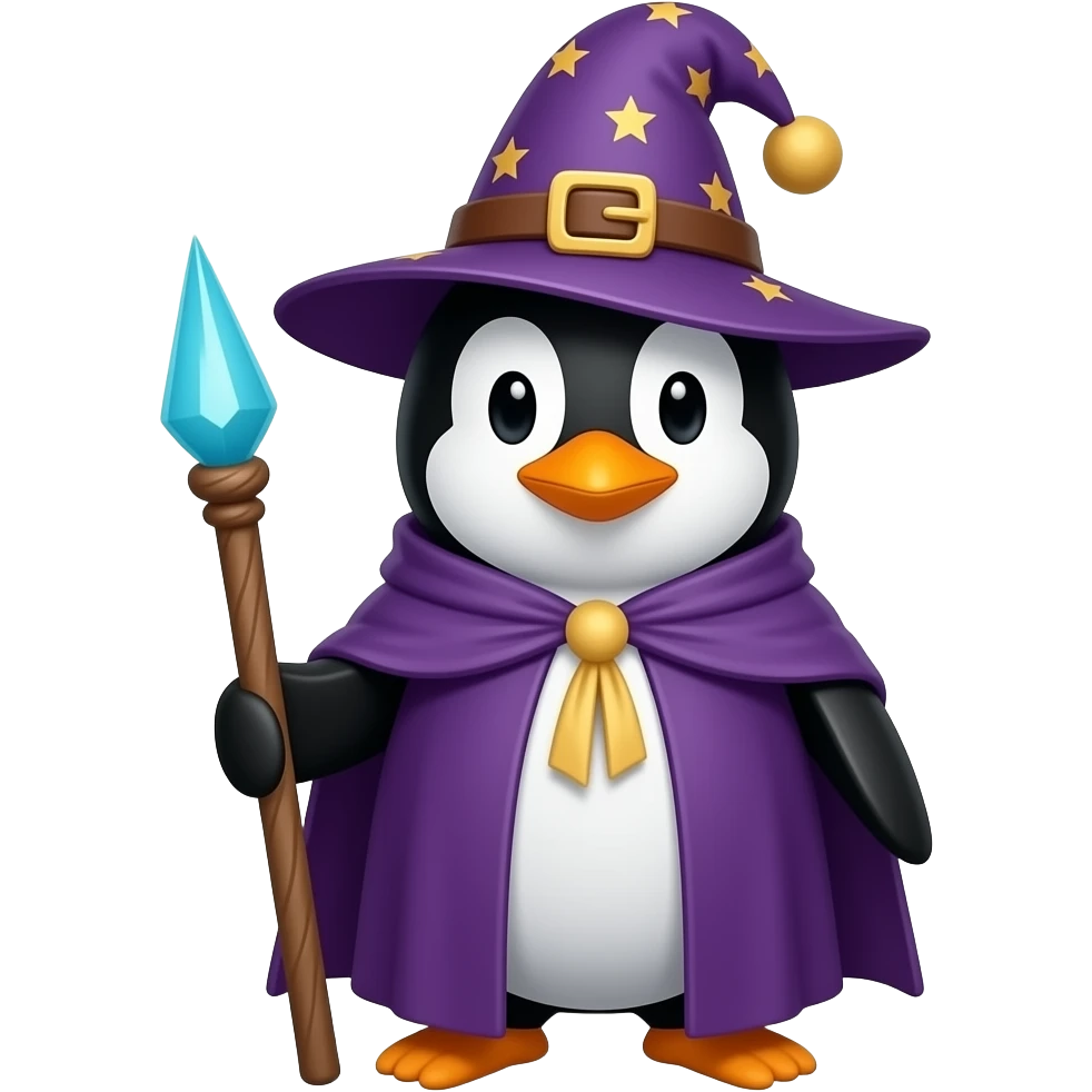 Penguin Wizard emoji