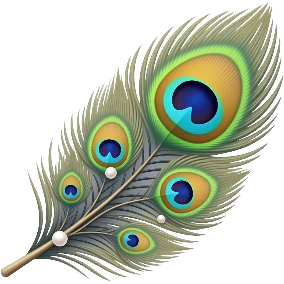 Peacock feather decor with pearls design on it give great image emoji