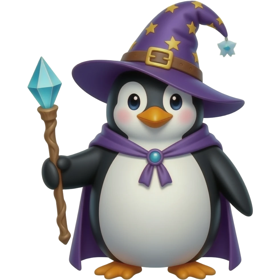 Penguin Wizard emoji