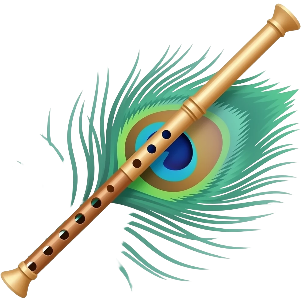 Create flute peacock feather emoji that I can use as emoji in text emoji