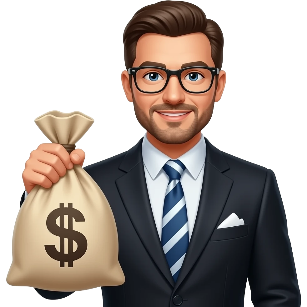 help me create an emoji type of richi rich with money bag emoji