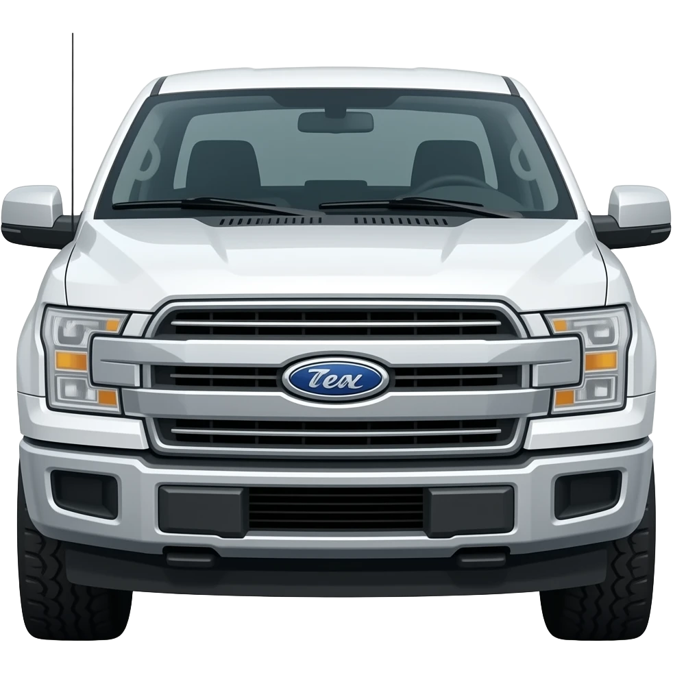 white pick-up F-150 emoji