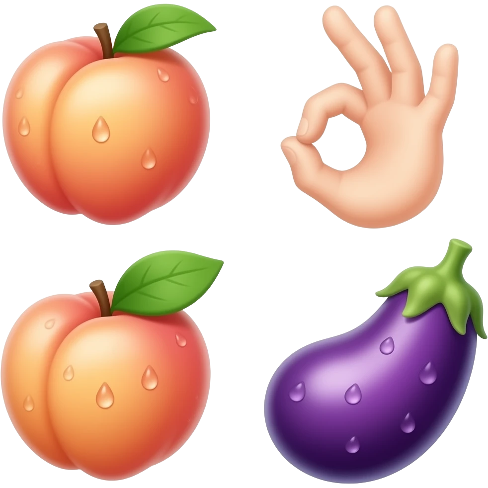 🍑💦🍆👌 emoji