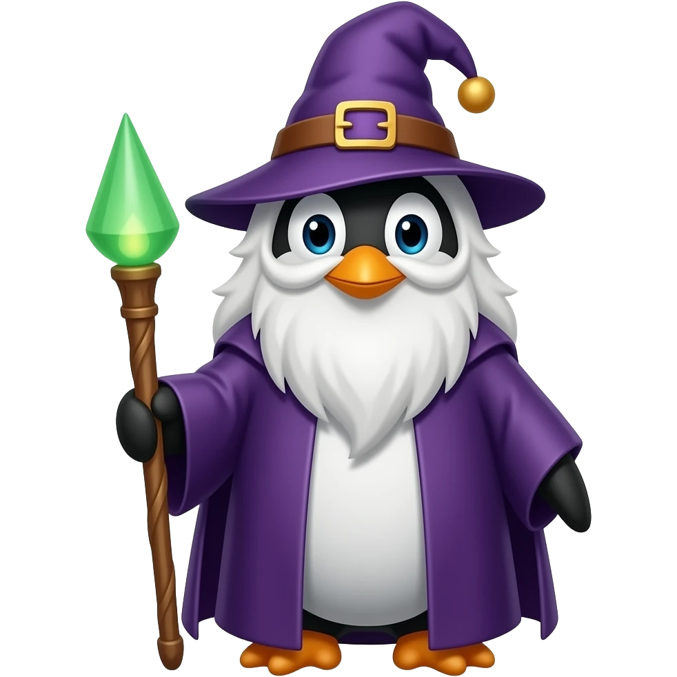 Penguin Wizard emoji