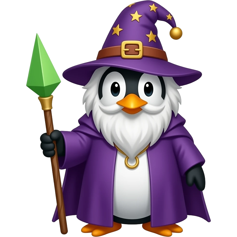 Penguin Wizard emoji