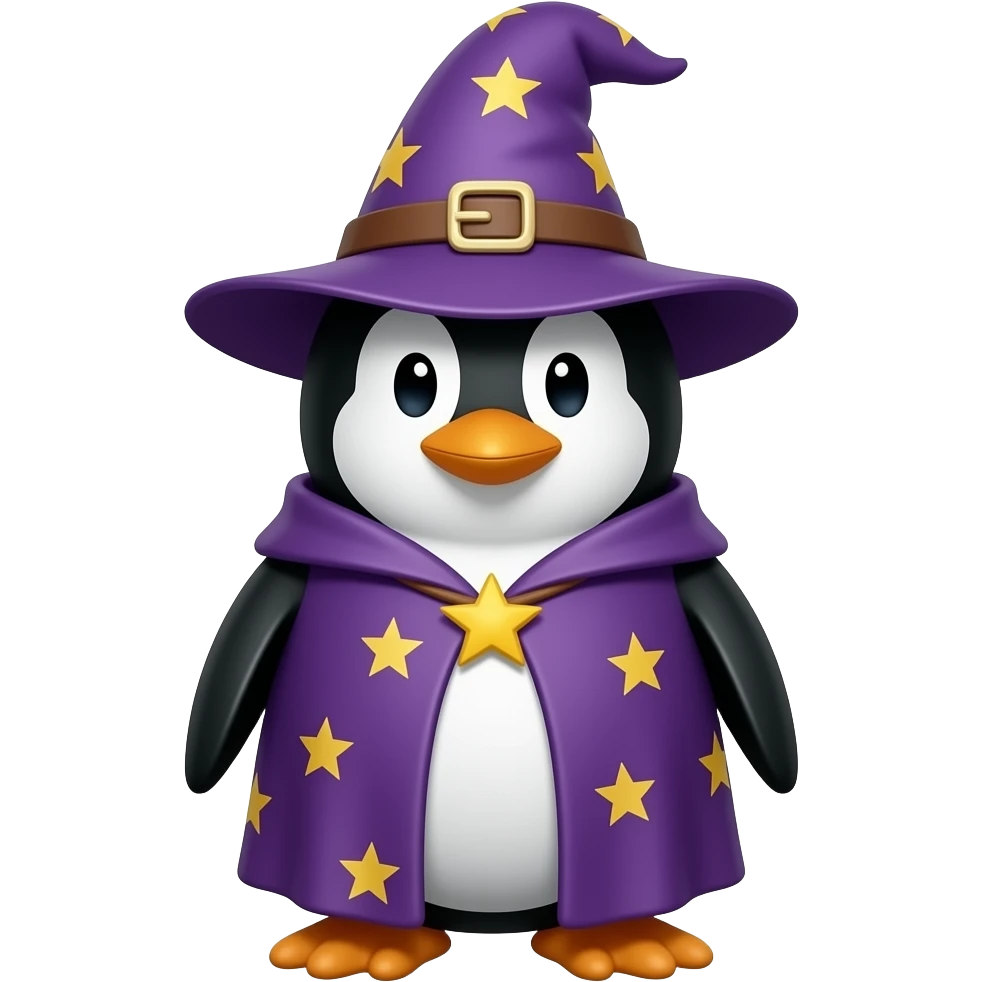 Penguin Wizard emoji