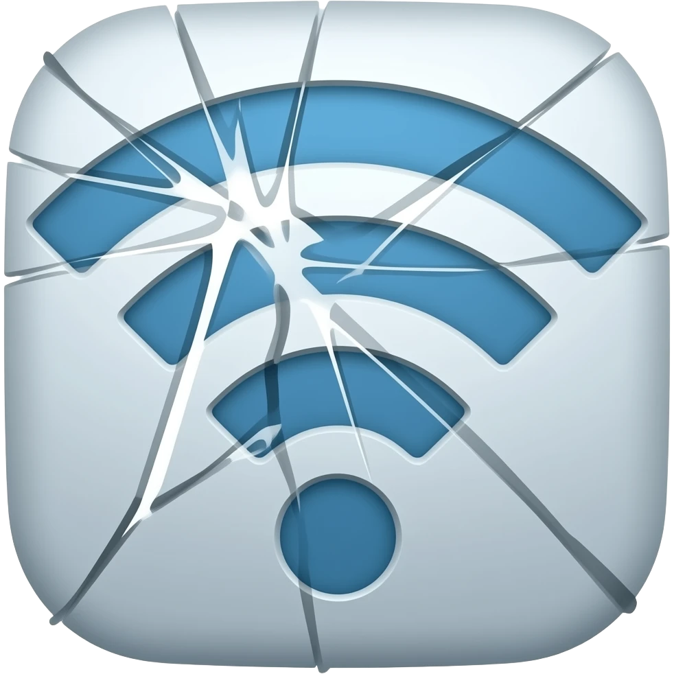 broken wifi sign emoji