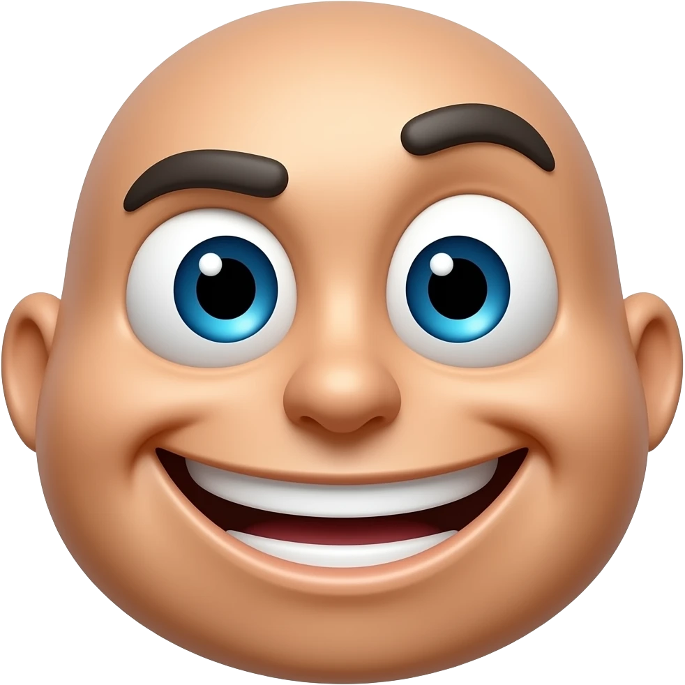 A smiley face distorted face emoji