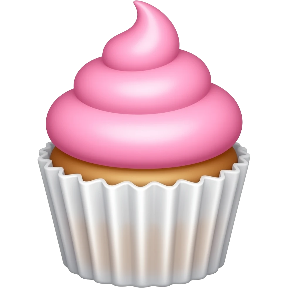 Cupcake with pink icing emoji