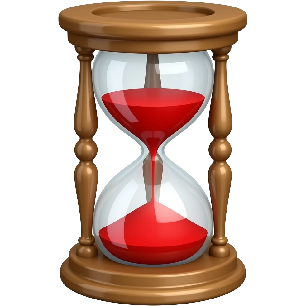 Red hourglass emoji