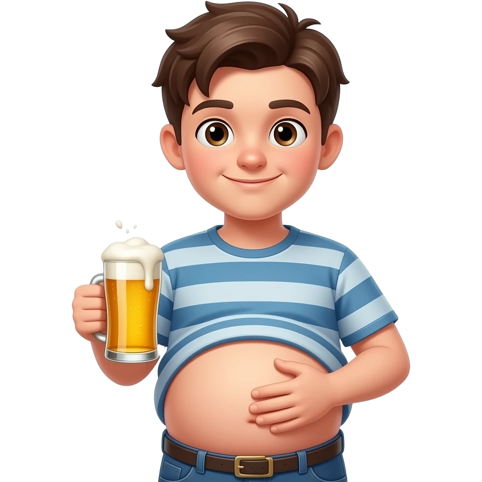 Zrób chłopak 16 latek z piwny brzuchem emoji