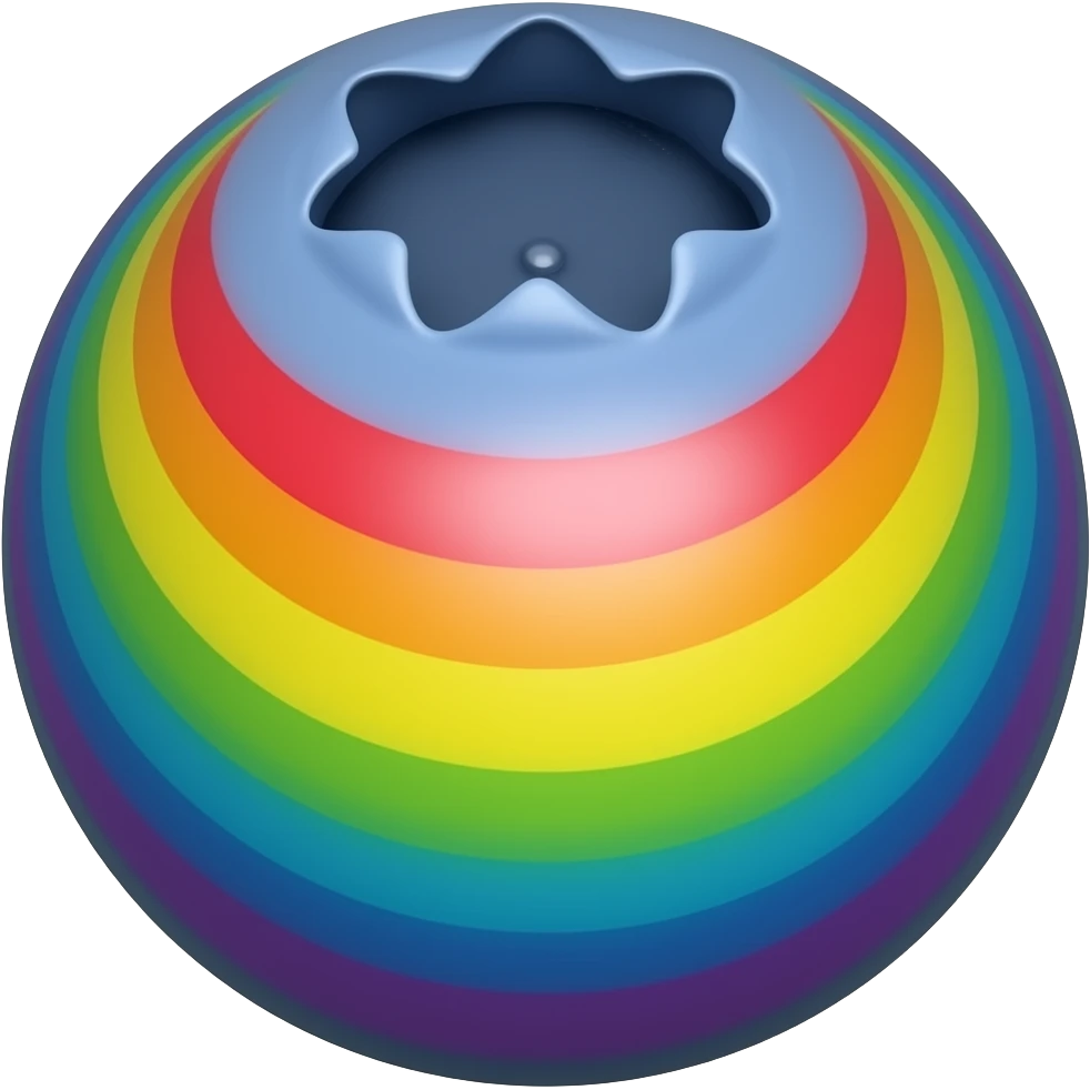 rainbow blueberry emoji