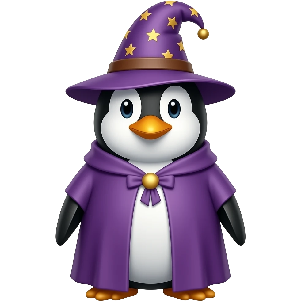 Penguin Wizard emoji