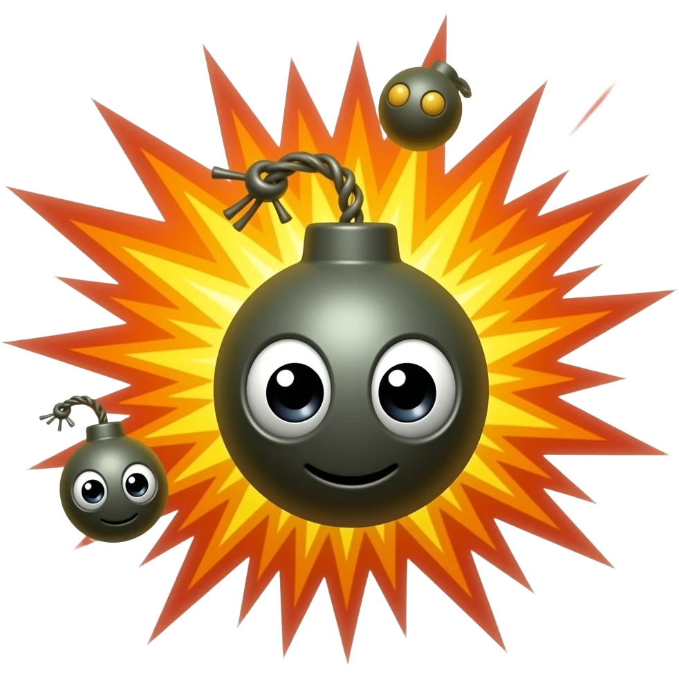 Bombs blasting emoji