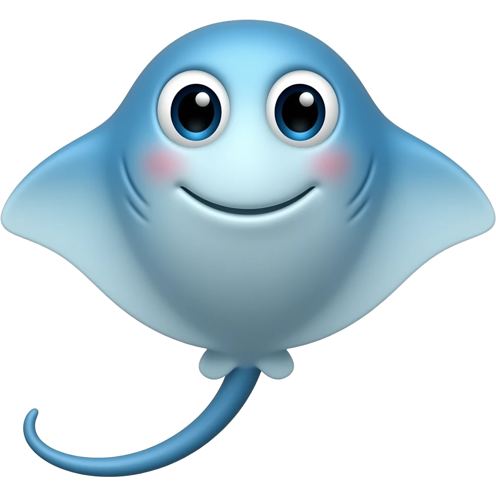 blue stingray emoji