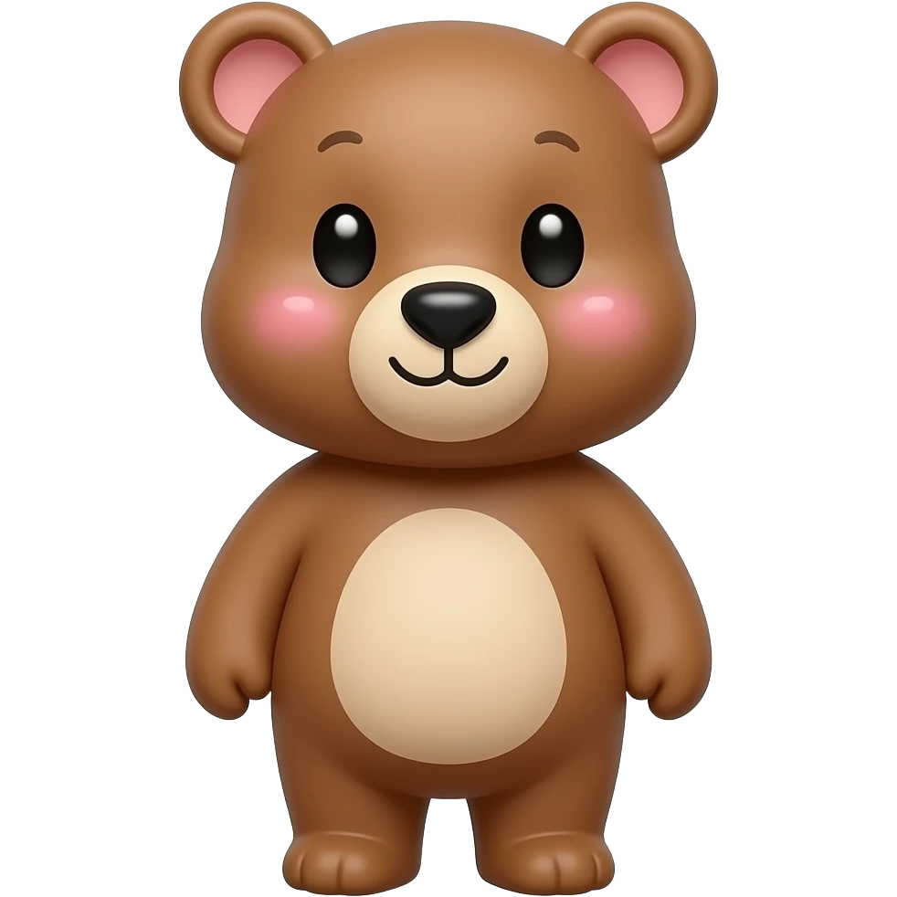 Blushing bear emoji