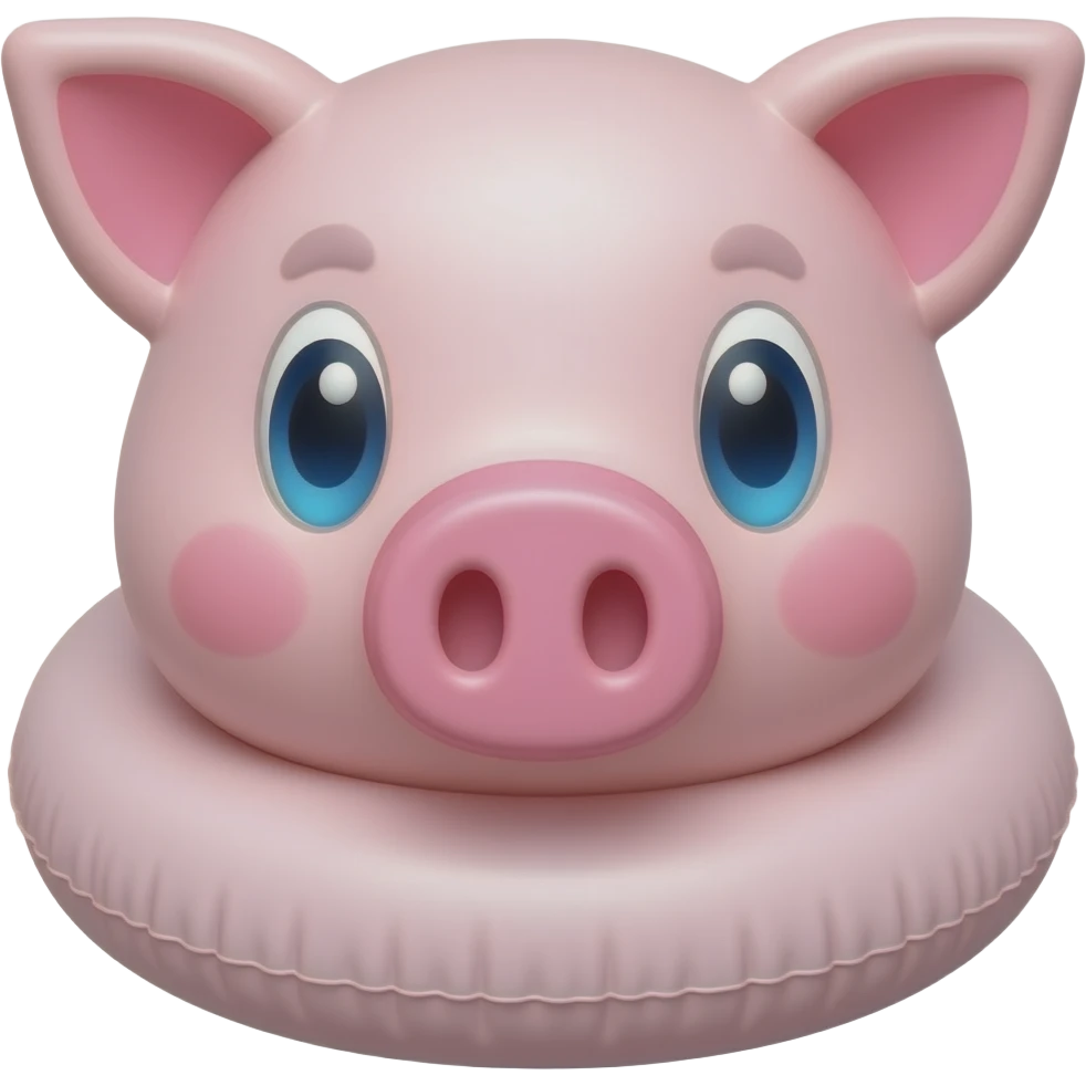 inflatable pig ring float emoji