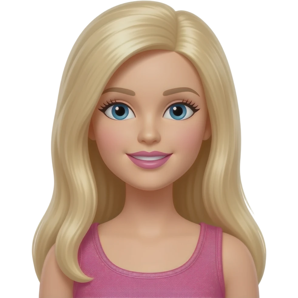 من می‌خواهم یک ایموجی داشته باشم که در صفحه ایموجیم باشه و صورتی هم باشه باربی emoji