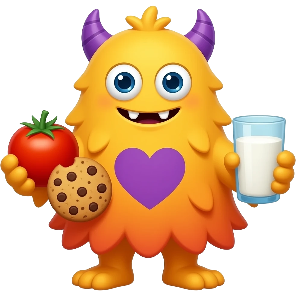 🟨🟧🟪💓🍅🍪🥛 monster emoji
