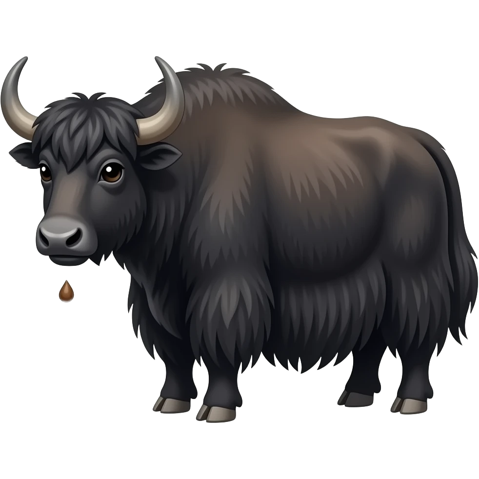 himalayan Yak having a poo emoji