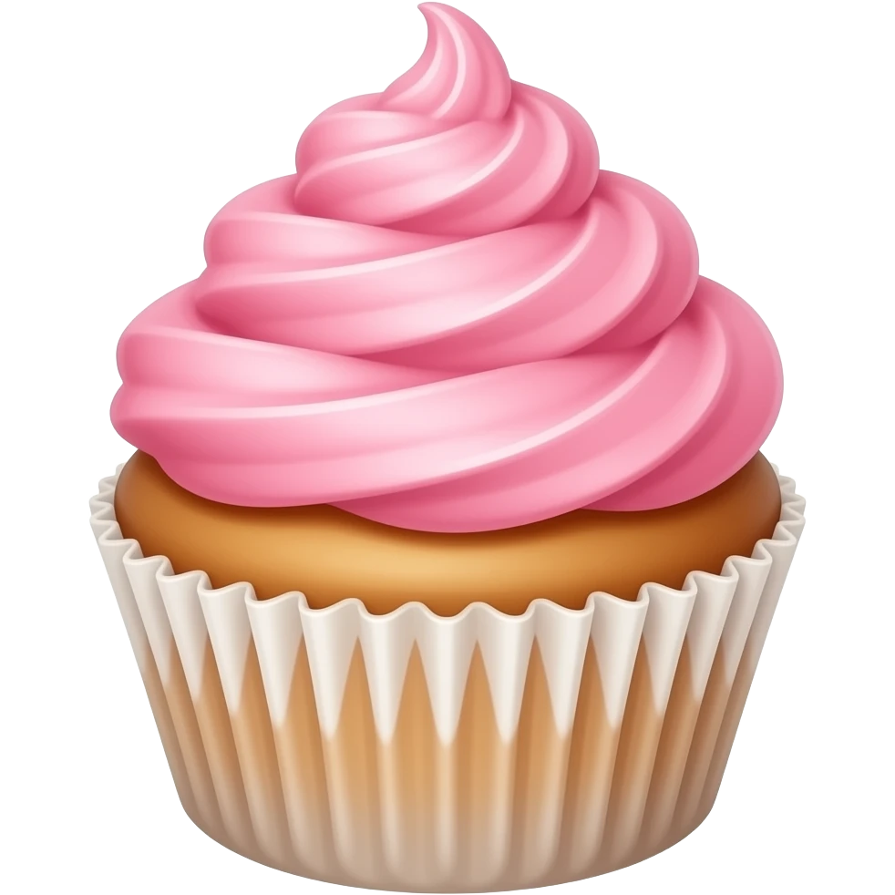 Cupcake with pink icing emoji