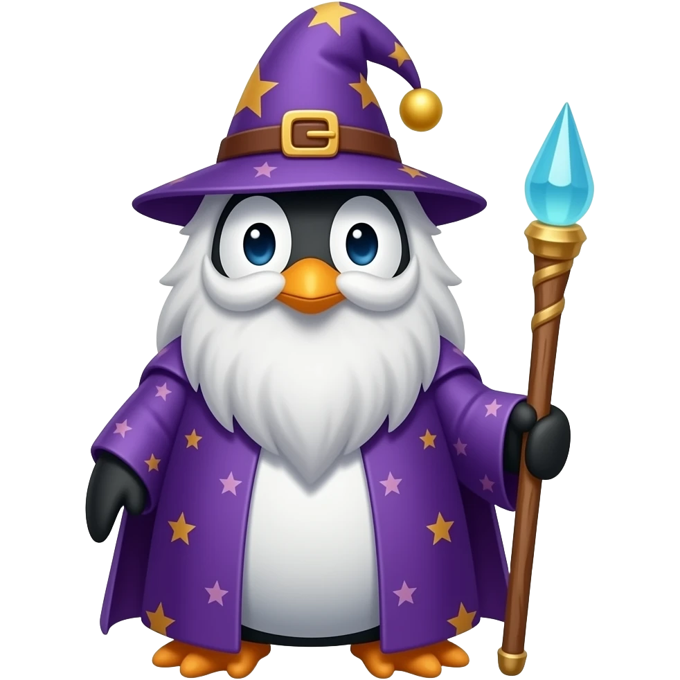 Penguin Wizard emoji