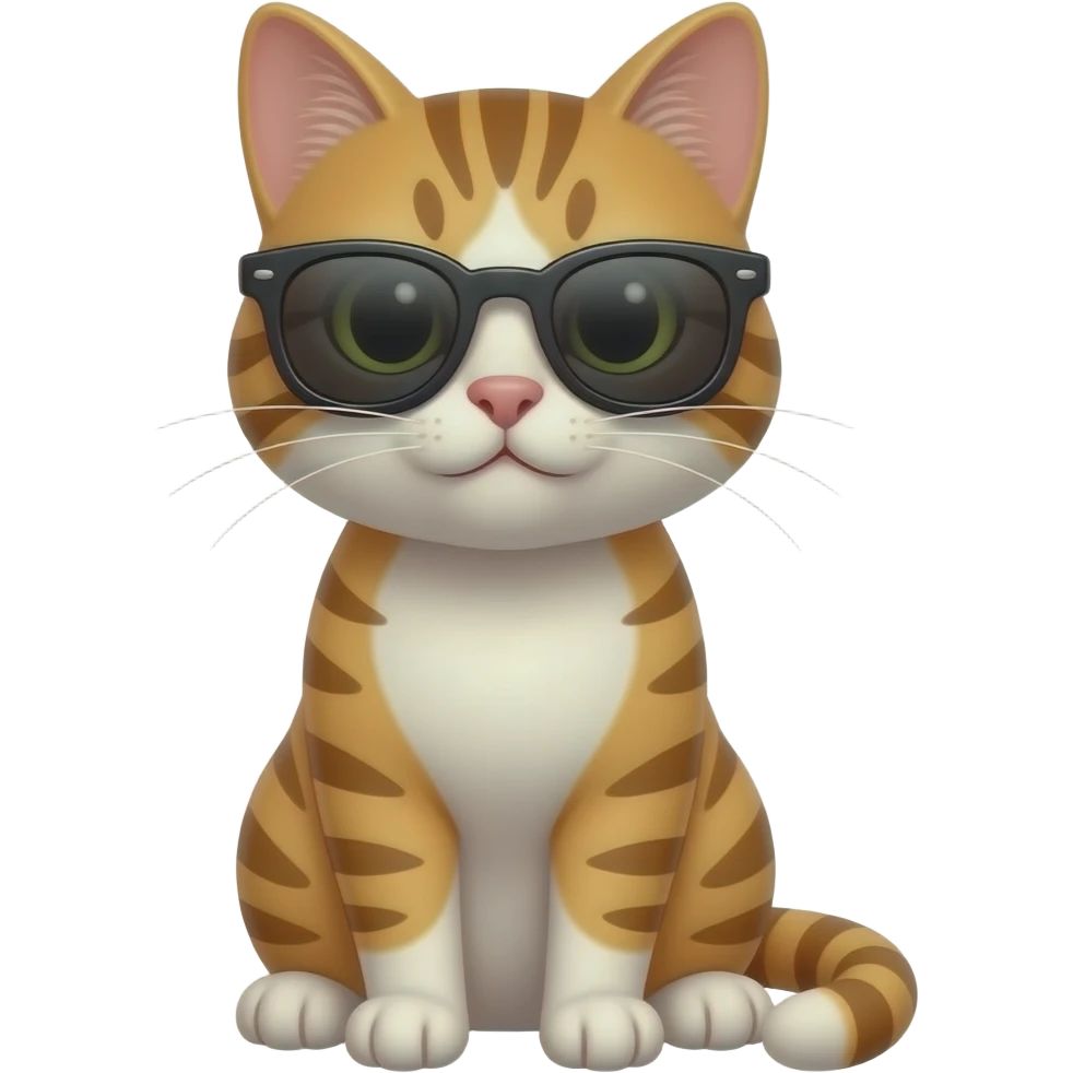 Cat wearing sunglasses emoji