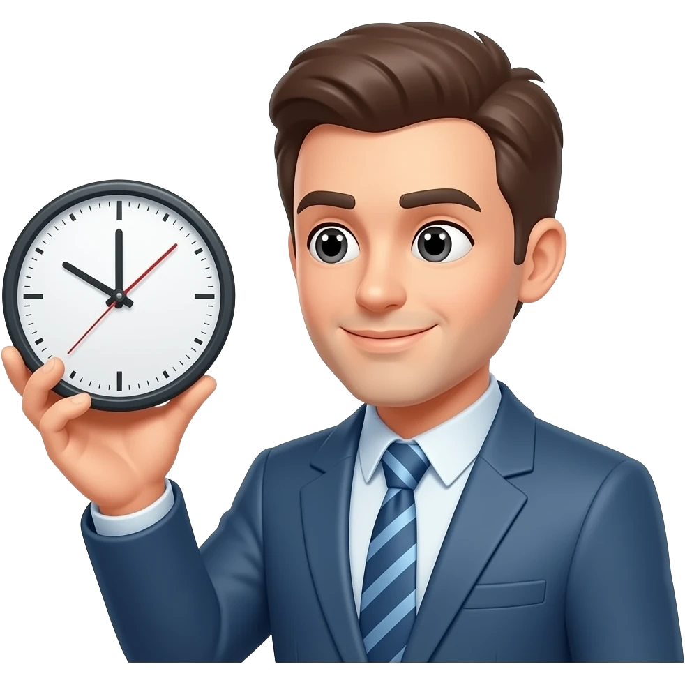 man see clock emoji