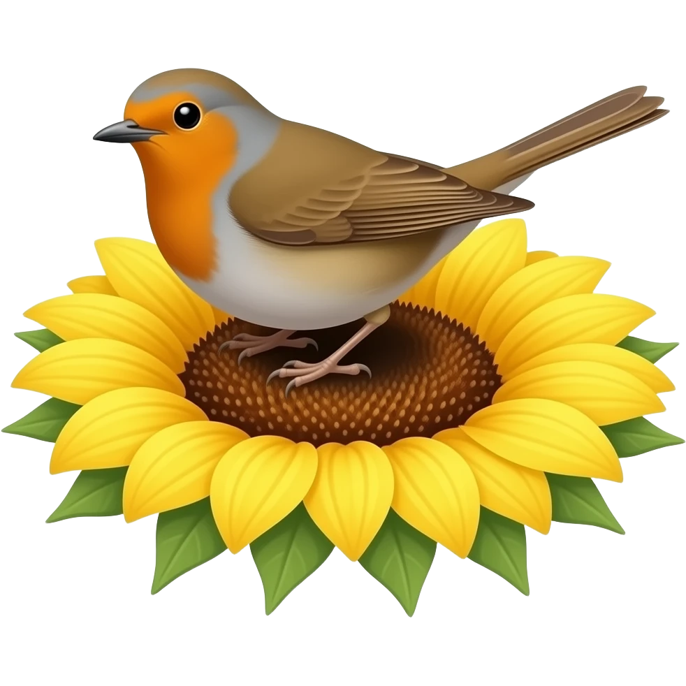 sunflower bird emoji
