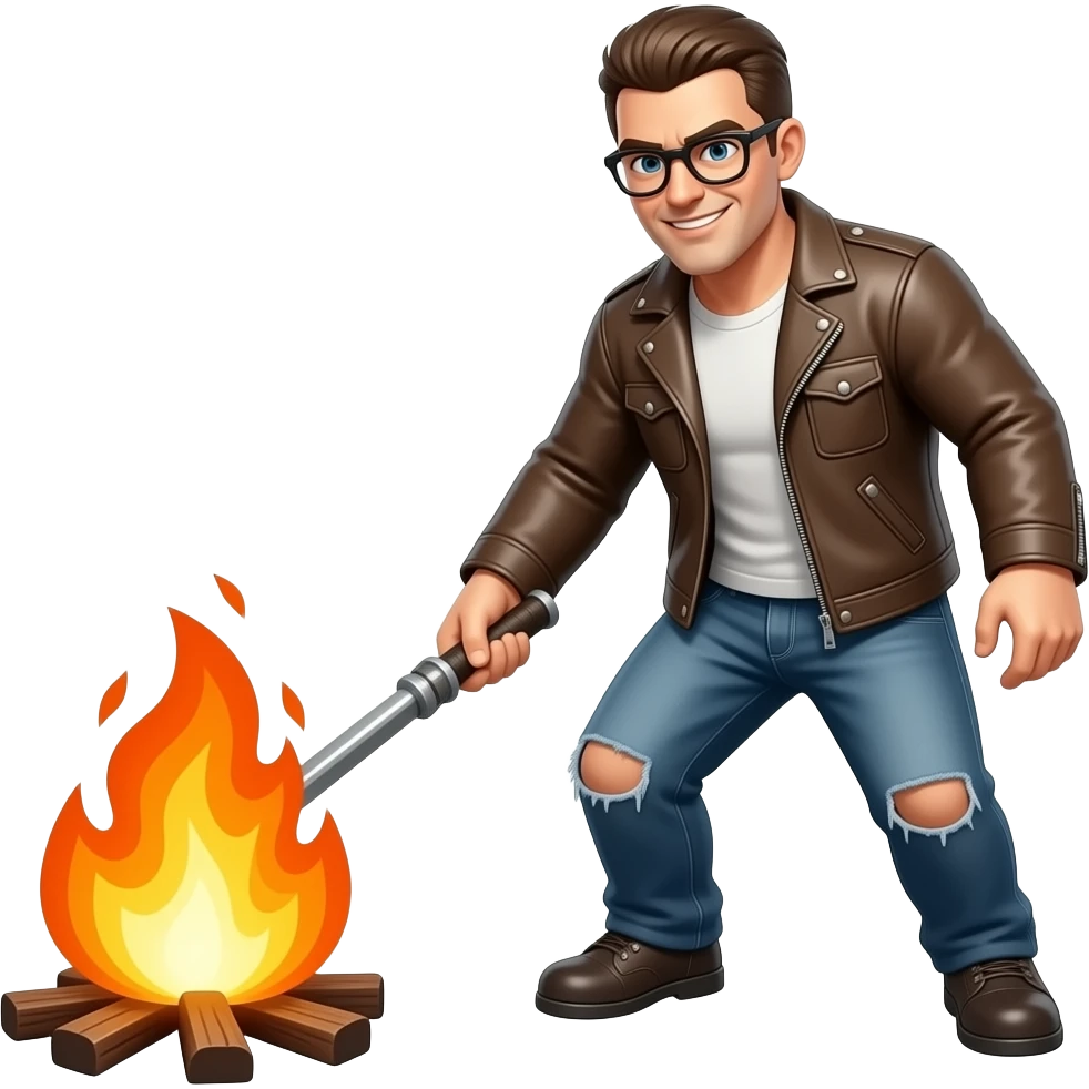 badguy setting a fire emoji