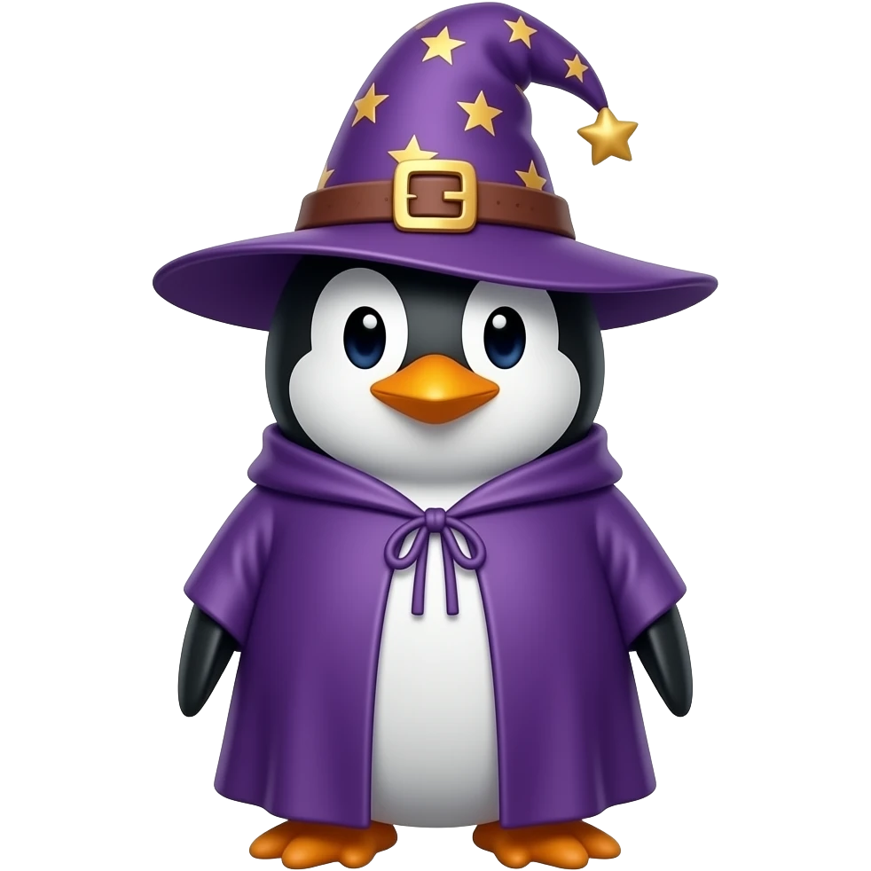 Penguin Wizard emoji