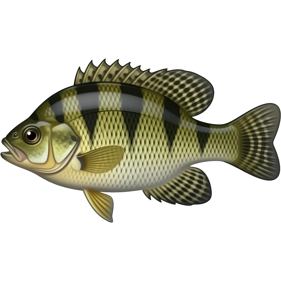 Speckled crappie fish emoji