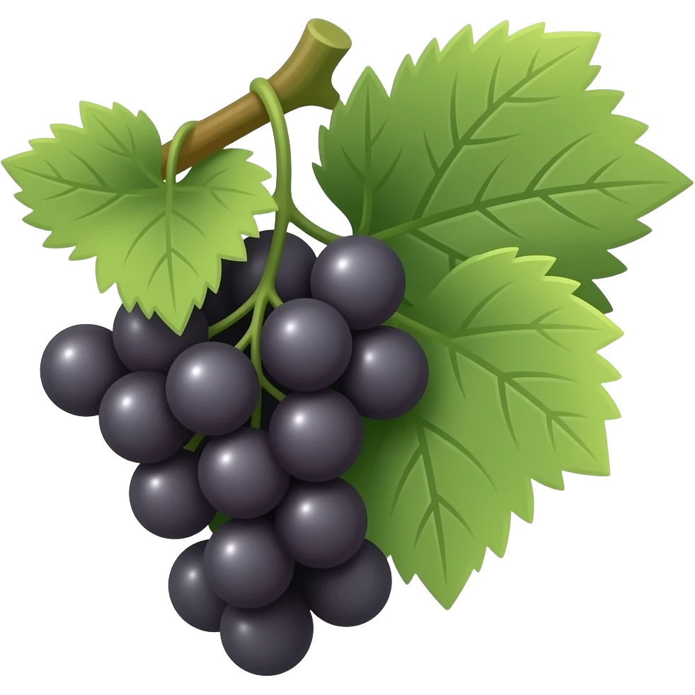 The grapevine top view isometric no background emoji | AI Emoji Generator