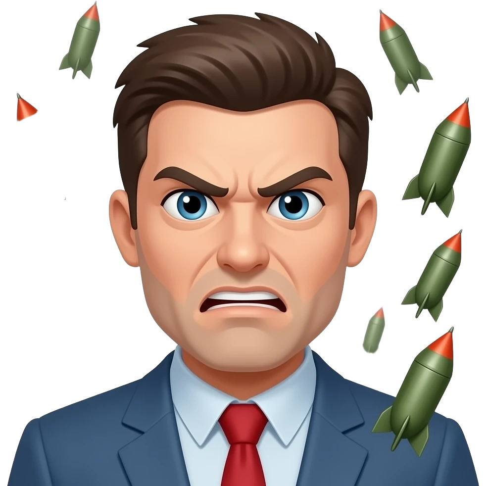 Angry - bombs falling emoji