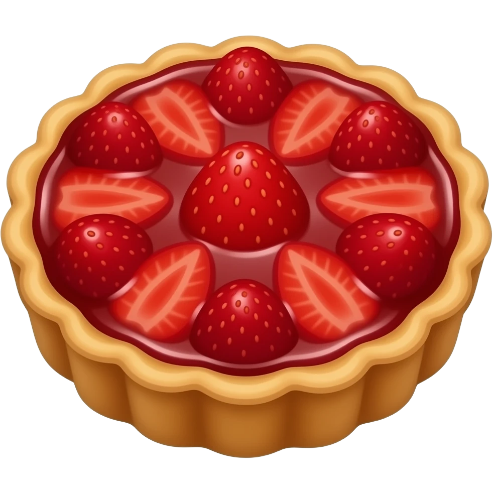 Whole Strawberry pie realistic emoji