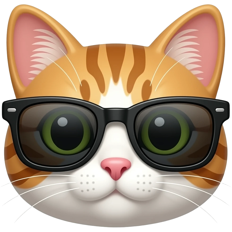 Cat wearing sunglasses emoji