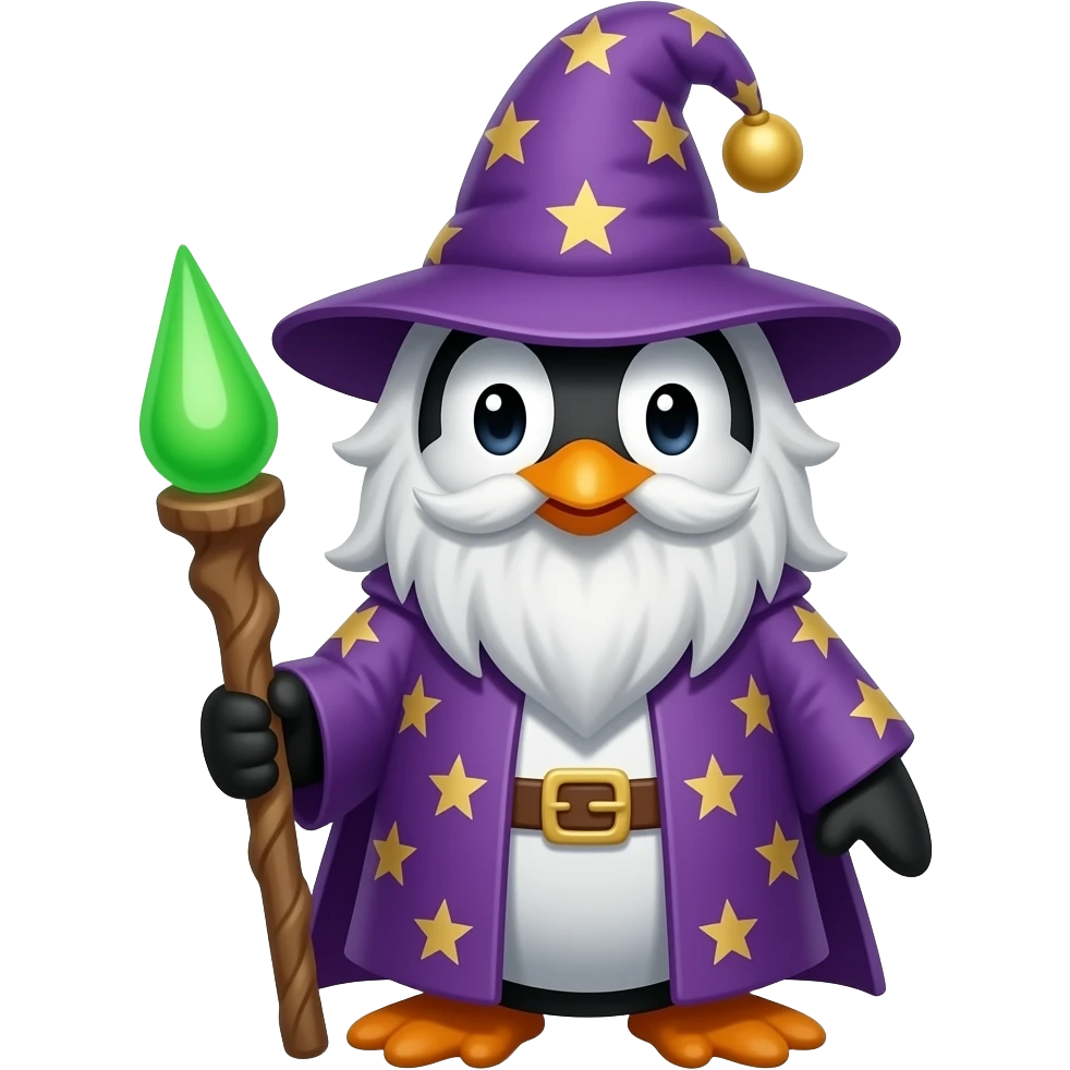 Penguin Wizard emoji