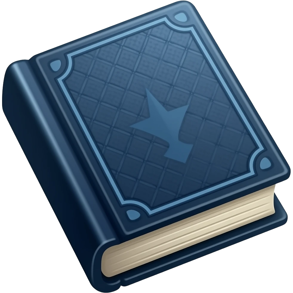 spellbook forward facing dark blue emoji