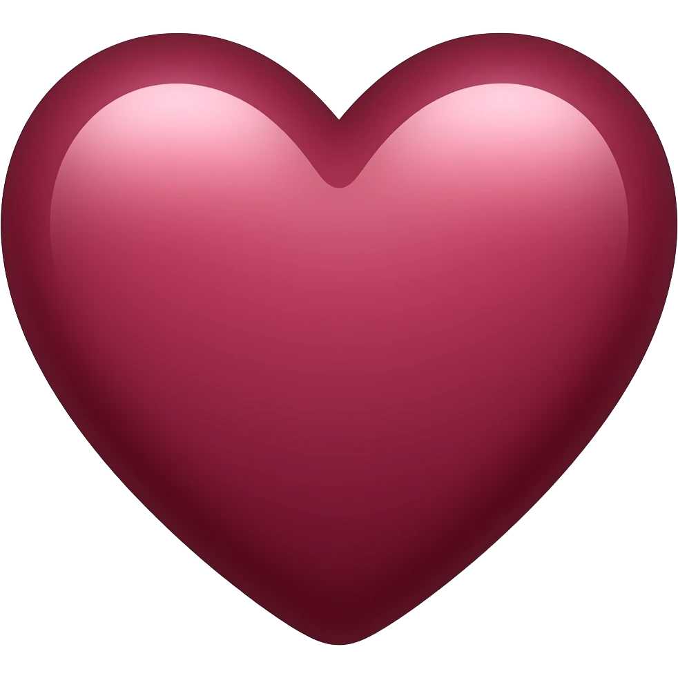 maroon colour heart emoji to copy and paste emoji