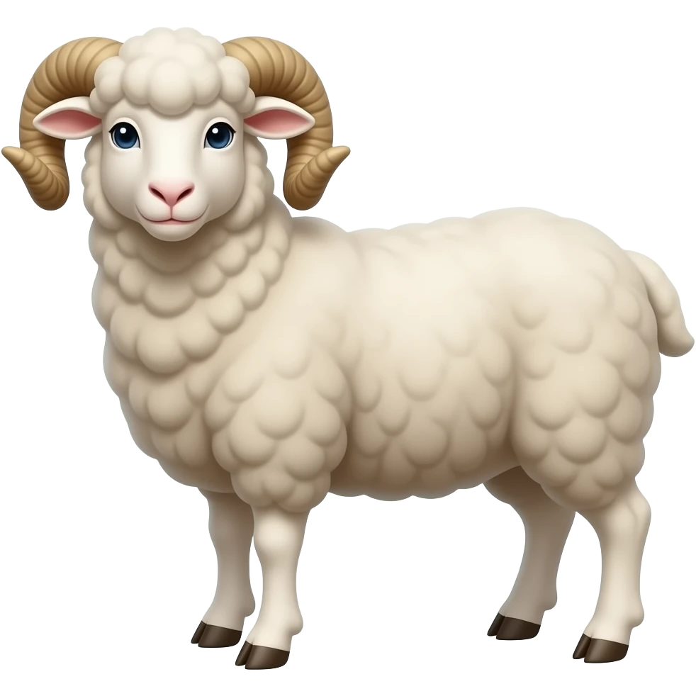 Chinese zodiac realistic Sheep emoji