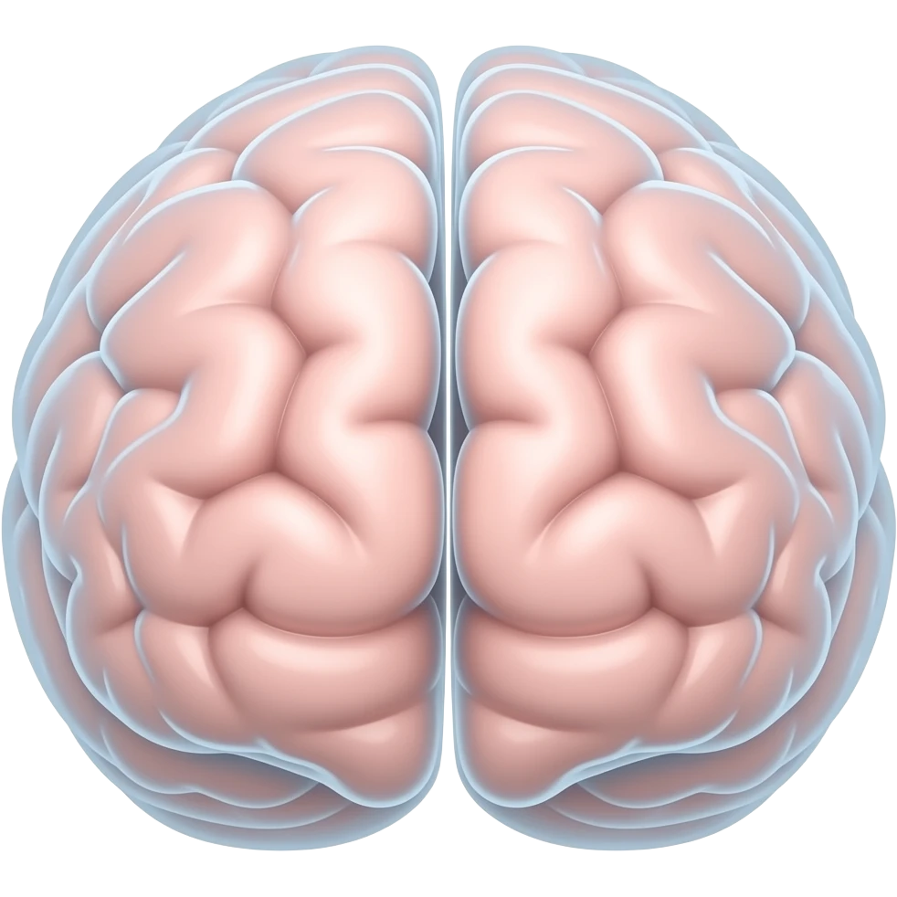 front view brain looking front emoji