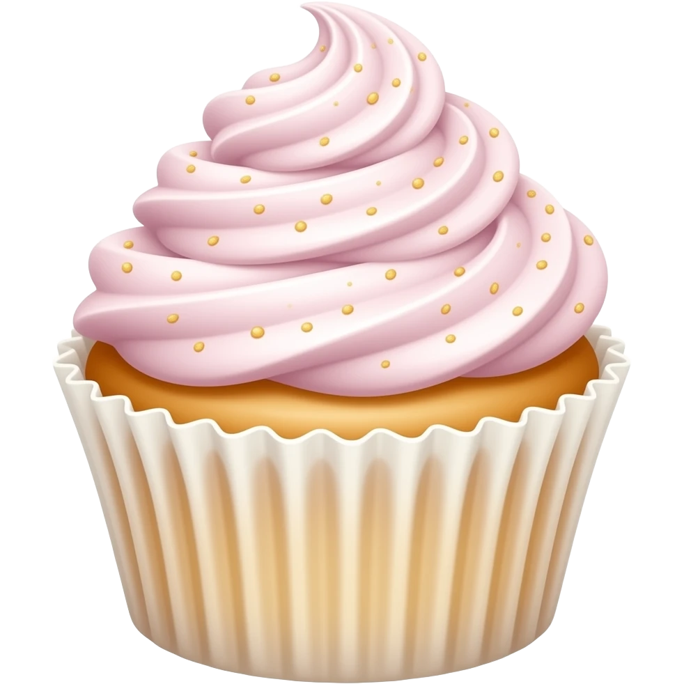 Cupcake with pink icing emoji