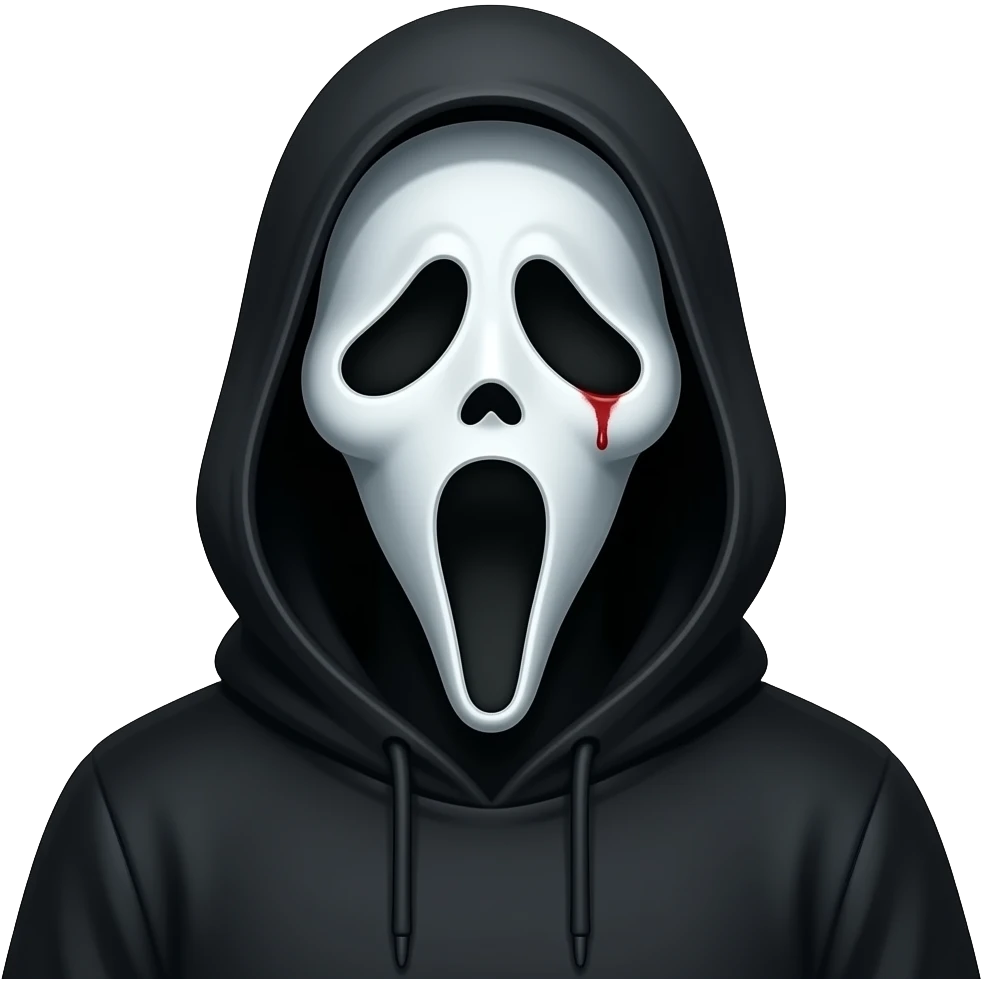 Getting killed by ghostface emoji