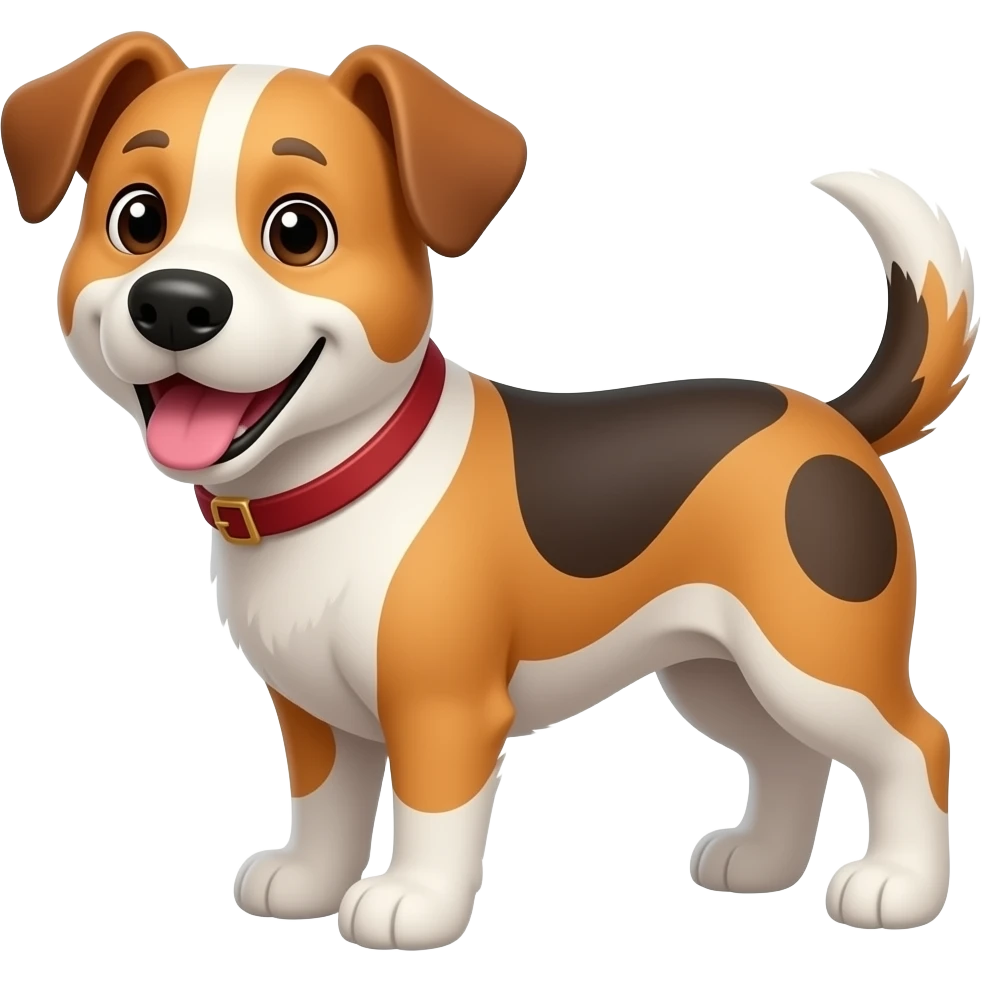 a dog smiling emoji