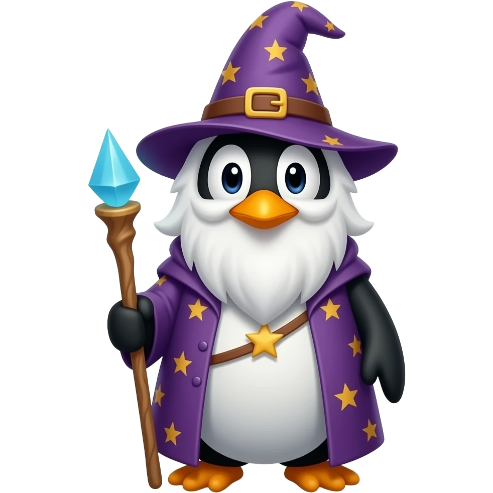 Penguin Wizard emoji