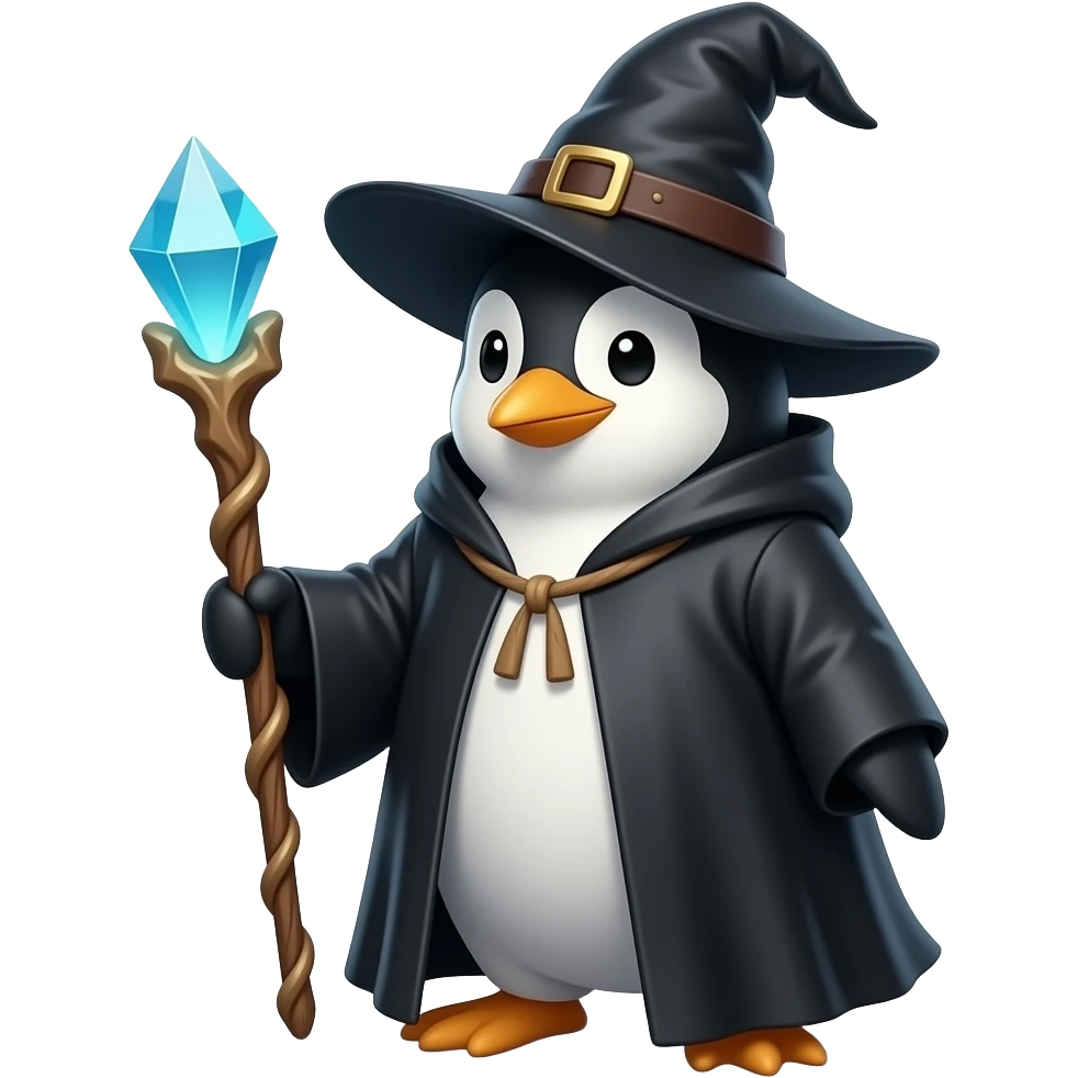 Penguin Wizard emoji