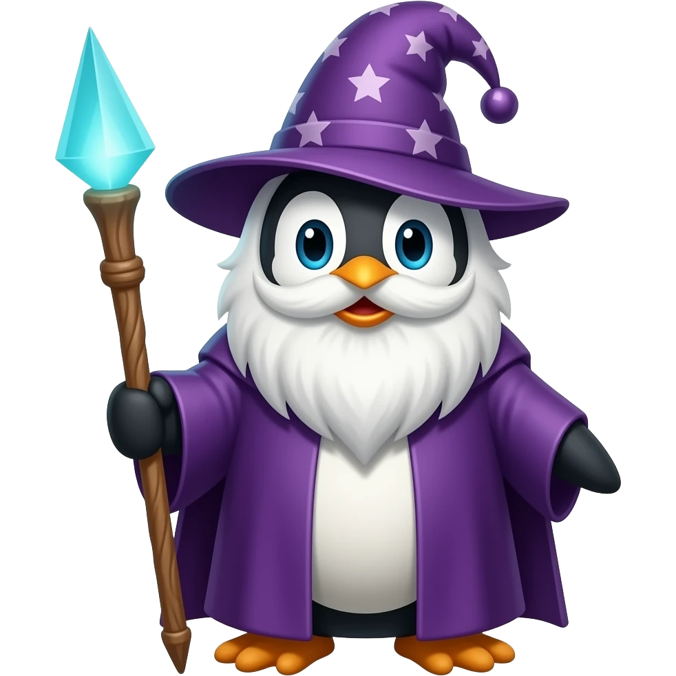 Penguin Wizard emoji