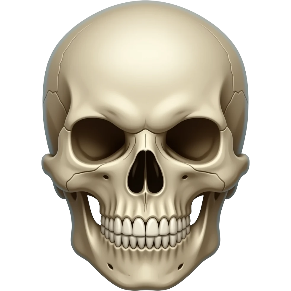make a realistic angry skull emoji emoji
